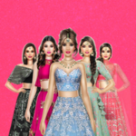 indian fashion dressup stylist android application logo